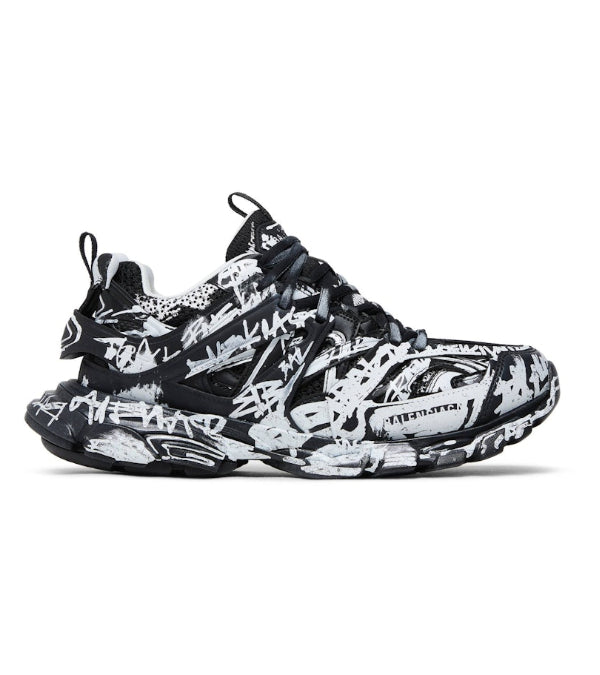Balenciaga Track Grafitti Mesh 'White/Black'