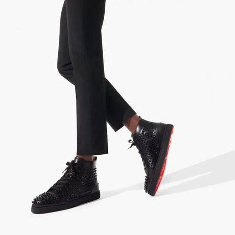Louboutin Louis Spikes "Calf leather and spikes - Black"