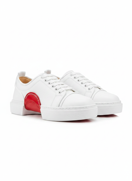 Louboutin Adolon Junior "Recycled polyester and bio-based materials - White" — чифт