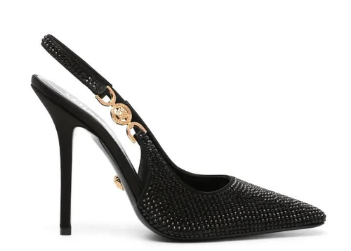 Versace Medusa '95 crystal slingback pumps