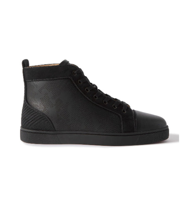 Louboutin Louis "Patent calf leather, nylon and veau velours - Black"